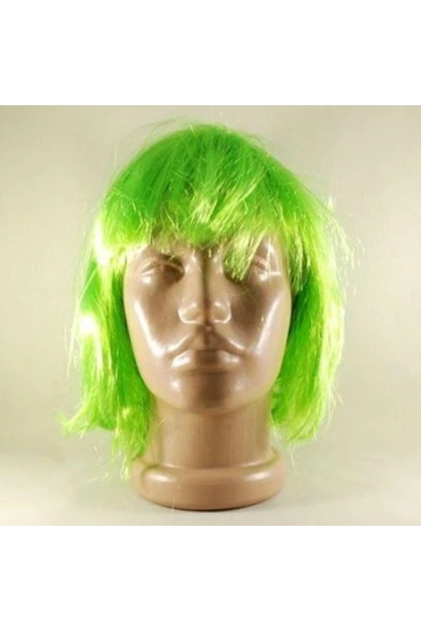 Bidebuvar Yeşil Küt Peruk Saç