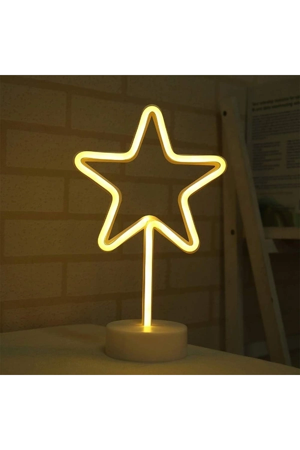 Bidebuvar Yıldız Neon LED Lamba