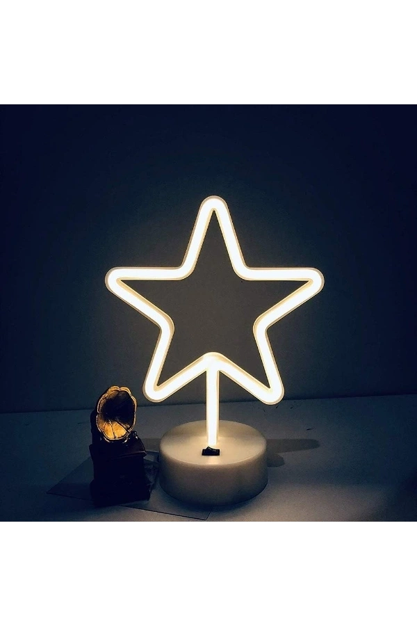 Bidebuvar Yıldız Neon LED Lamba