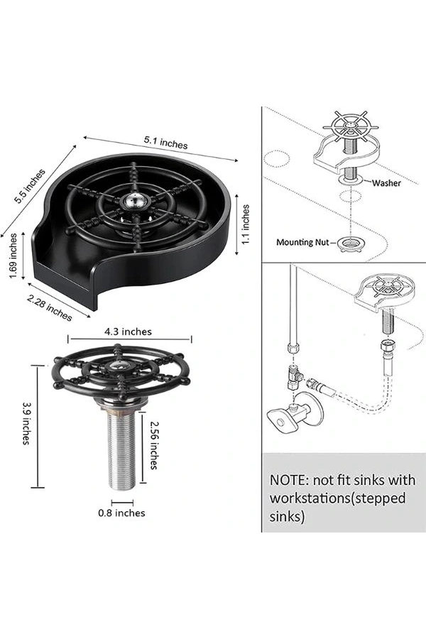 Bidebuvar Yüksek Basınçlı Otomatik Bardak Yıkama Aparatı