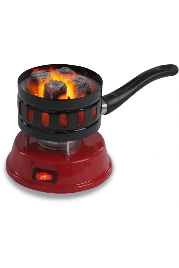 Bidebuvar Yuvarlak Galvaniz Elektrikli Nargile Köz Ocağı