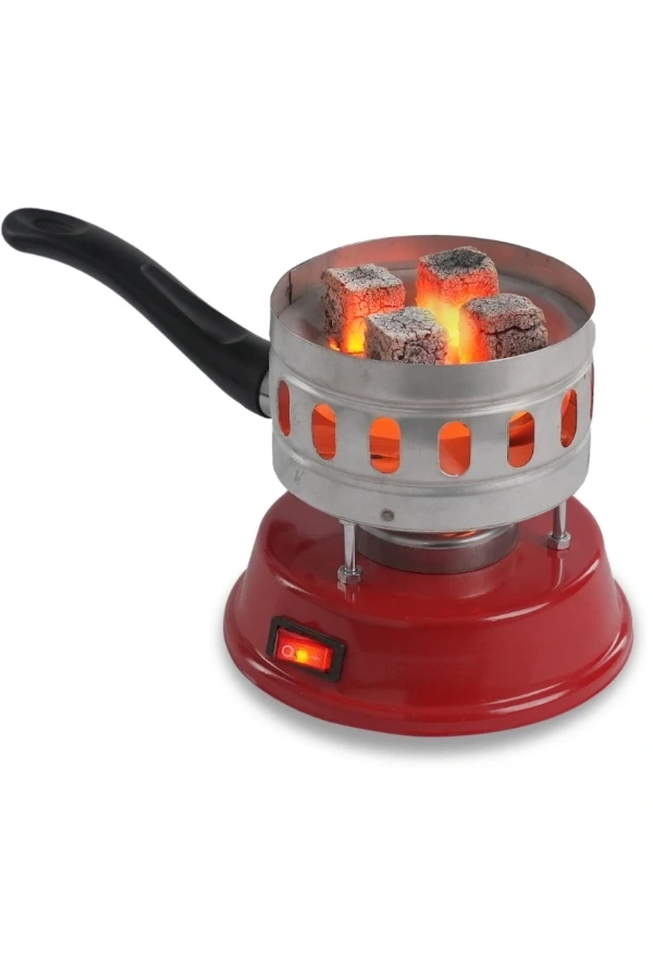 Bidebuvar Yuvarlak Galvaniz Elektrikli Nargile Köz Ocağı