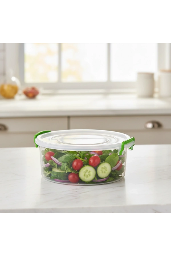 Bidebuvar Yuvarlak Saklama Kutusu 4 Litre