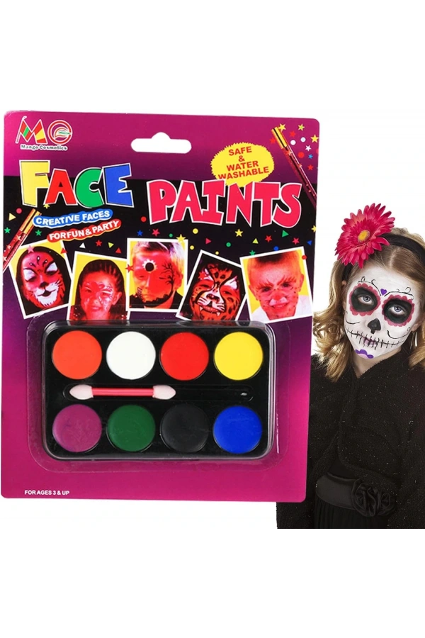 Bidebuvar Yüz Boyama Seti 8 Renk