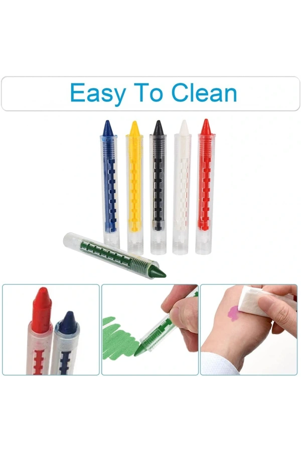 Bidebuvar Yüz Boyama Seti Kalemli 6 Renk