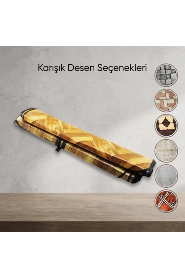 Bidebuvar Zemin Koruyucu Soba Muşambası - 100x115 cm - Biyeli Kenar