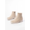 Bidebuvar 165-204 Bej Süet Fermuarlı Günlük Kadın Bot