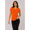 Bidebuvar 3’lü Kısa Kollu Bisiklet Yaka Basic Slim Fit T-Shirt - Kırmızı - Turuncu - Bej