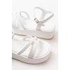 Bidebuvar 861-1016 Beyaz Dolgu Kadın Sandalet