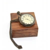 Bidebuvar Ahşap Kutulu Pirinç Köstekli Saat Model 1