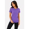 Bidebuvar Basic Bisiklet Yaka Yazlık Slim Fit T-Shirt - Mor - Petrol Mavisi