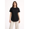 Bidebuvar Basic T-Shirt Kısa Kol Bisiklet Yaka Oval Kesim Tişört - Siyah