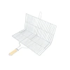 Bidebuvar Büyük Boy Mangal Izgarası - 50x30 cm - Ahşap Saplı