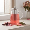 Bidebuvar Detoks Sürahisi - 1500 ml - Paslanmaz Çelik Filtre - Cam