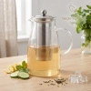 Bidebuvar Detoks Sürahisi - 1500 ml - Paslanmaz Çelik Filtre - Cam