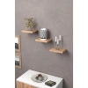 Bidebuvar Duvar Rafı Dekoratif 3 Adet Çiçeklik Kare Ceviz