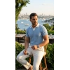 Bidebuvar Erkek 2li Paket Desenli Kısa Kollu Pamuk Triko Tişört