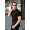 Bidebuvar Erkek Bisiklet Yaka Petek Dokulu Kısa Kollu Triko Tişört
