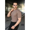 Bidebuvar Erkek Fitilli Bisiklet Yaka Kısa Kollu Tişört