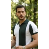Bidebuvar Erkek Kısa Kollu Polo Yakalı Blok Desenli Triko Bluz