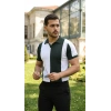 Bidebuvar Erkek Kısa Kollu Polo Yakalı Blok Desenli Triko Bluz