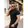 Bidebuvar Erkek Örgü Desen Bisiklet Yaka Triko Tişört - %100 Pamuk Akrilik