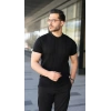 Bidebuvar Erkek Örgü Desen Bisiklet Yaka Triko Tişört - %100 Pamuk Akrilik