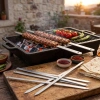 Bidebuvar Geniş Yassı Metal Adana Kebap Şişi - 50 cm