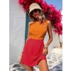 Bidebuvar Kadın Askılı Bisiklet Yaka Yandan Açık Mini Aerobin Elbise