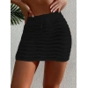 Bidebuvar Kadın Bağcıklı Mini Triko Etek
