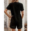 Bidebuvar Kadın Kısa Kollu V Yakalı Bluz Ve Short Ikili Takım