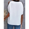 Bidebuvar Kadın Kısa Kollu V Yakalı Ithal Krep Bluz