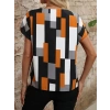 Bidebuvar Kadın Kısa Kollu V Yakalı Yarasa Kollu Atlas Bluz