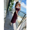 Bidebuvar Kadın Madonna Yaka Midi Boy Modal Elbise