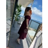 Bidebuvar Kadın Madonna Yaka Midi Boy Modal Elbise