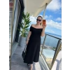 Bidebuvar Kadın Madonna Yaka Midi Boy Modal Elbise