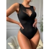 Bidebuvar Kadın Sıfır Kol Göğüs, Sırt Ve Yanları Kesik Detay çıtçıtlı Viskon Bodysuit