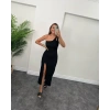 Bidebuvar Kadın Sıfır Kol Tek Omuz Damla Detay JanJan Krep Elbise