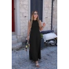 Bidebuvar Kadın Sıfır Kollu Bisiklet Yaka Viskon Elbise