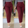 Bidebuvar Kadın üste Oturan Paçası Bilek üzerinde Biten Atlas Kumaş Pantolon 36 (S) - 48 (4XL)