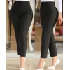 Bidebuvar Kadın üste Oturan Paçası Bilek üzerinde Biten Krep Kumaş Kumaş Pantolon 36 (S) - 50 (5XL)