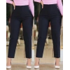 Bidebuvar Kadın üste Oturan Paçası Bilek üzerinde Biten Krep Kumaş Kumaş Pantolon 36 (S) - 50 (5XL)