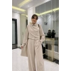 Bidebuvar Kadın Uzun Kollu şal Detaylı Bluz Ve Pantolon Ikili Takım