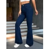 Bidebuvar Kadın Yüksek Bel Paçaya Doğru Geniş Kot Pantolon