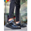 Bidebuvar KB-X8 Kuback Siyah Rugan Yüksek Siyah Taban Günlük Spor Ayakkabı