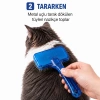 Bidebuvar Kedi Köpek Tarağı - Evcil Hayvan Tüy Toplama Tarağı - Metal Uçlu