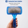 Bidebuvar Kedi Köpek Tarağı - Evcil Hayvan Tüy Toplama Tarağı - Metal Uçlu