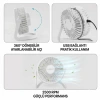 Bidebuvar Masaüstü Mini USB Fan - PVC Gövdeli - 360° Ayarlanabilir