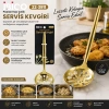 Bidebuvar Metal Servis Kevgiri - 27 cm - Gold Renk
