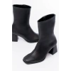 Bidebuvar MSK-032 Siyah Topuklu Fermuarlı Kadın Bot